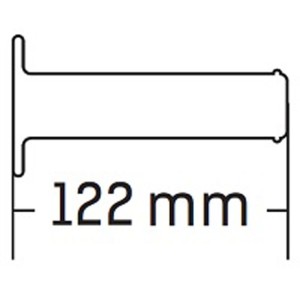 Manetki do skutera Piaggio Style, czarne, długość 122mm