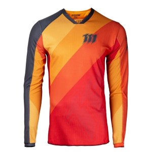 Koszulka motocyklowa 111 RACING - Spectral czerwony/pomarańczowy/czarny rozmiar S