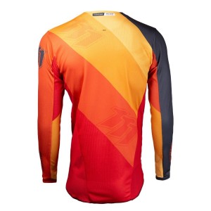 Koszulka motocyklowa 111 RACING - Spectral czerwony/pomarańczowy/czarny rozmiar S
