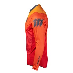 Koszulka motocyklowa 111 RACING - Spectral czerwony/pomarańczowy/czarny rozmiar S