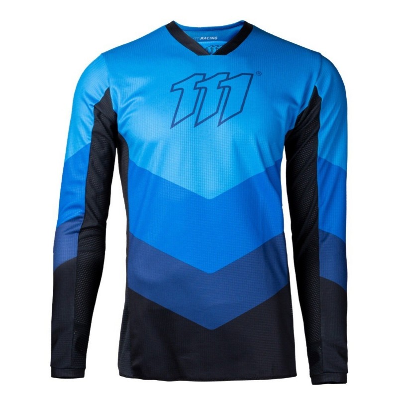 Koszulka moto 111.3 Moonbeam niebieska/czarna rozmiar S - Wyprzedaż!