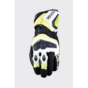 FIVE GLOVES RĘKAWICE SKÓRZANE RFX4 EVO KOLOR CZARNY/ŻÓŁTY FLUO ROZMIAR 10 (L)