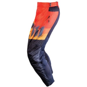 Spodnie motocyklowe 111 RACING 111.3 - Spectral czarno-czerwono-pomarańczowe rozmiar 34