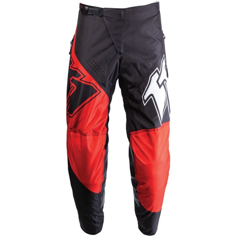 Spodnie moto 111 Racing Wyprzedaż Redrisk czarno-czerwono-pomarańczowe rozmiar 40