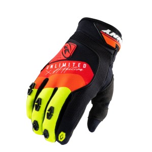 Rękawice cross/enduro Kenny Racing Safety Black/Red/Orange - rozmiar M