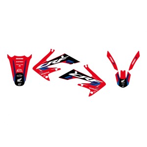 BLACKBIRD KOMPLET NAKLEJEK (OKLEIN) HONDA CRF 250R '04-'09, CRF 250X '04-'21 DREAM 5 KOLOR CZERWONY CZARNY