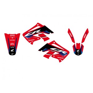 BLACKBIRD KOMPLET NAKLEJEK (OKLEIN) HONDA CR 125R '00-'01, CR 250R '02-'07 DREAM 5 KOLOR CZERWONY CZARNY