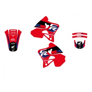 BLACKBIRD KOMPLET NAKLEJEK (OKLEIN) HONDA CR 125R '93-'97, CR 250R '92-'96 DREAM 5 KOLOR CZERWONY CZARNY