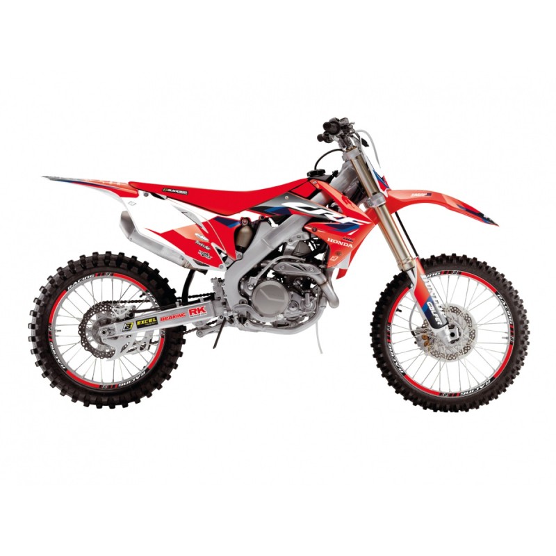 BLACKBIRD KOMPLET NAKLEJEK (OKLEIN) HONDA CRF 250R '10-'13; CRF 450R '09-'12 DREAM 5 KOLOR CZERWONY CZARNY