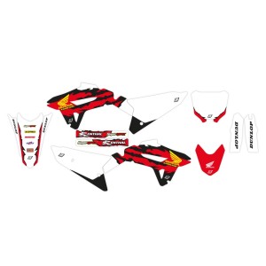 Komplet naklejek Blackbird do Honda CRF 250R '22-'24, CRF 450R '21-'24 - Kolor czerwony, biały, czarny