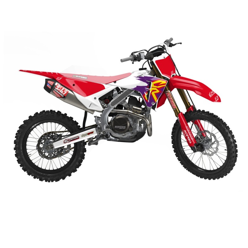 BLACKBIRD KOMPLET NAKLEJEK (OKLEIN) HONDA CRF 250R '25; CRF 450R '25 RETRO
