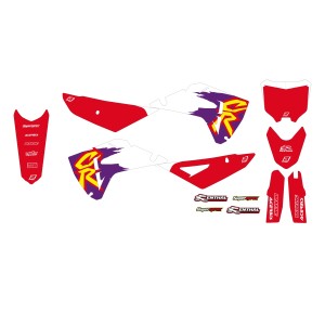 BLACKBIRD KOMPLET NAKLEJEK (OKLEIN) HONDA CRF 250R '25; CRF 450R '25 RETRO