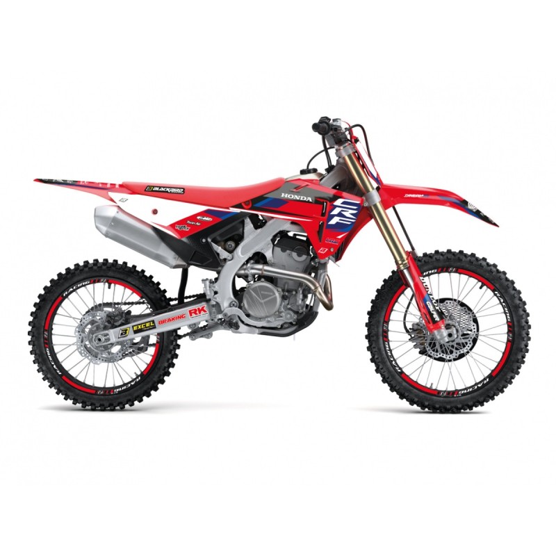 Komplet naklejek (oklein) BLACKBIRD Honda CRF 250R '25; CRF 450R '25 DREAM 5 kolor czerwony czarny biały