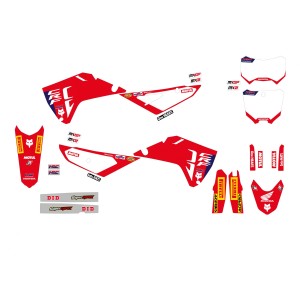 BLACKBIRD KOMPLET NAKLEJEK (OKLEIN) HONDA CRF 250R '25; CRF 450R '25 REPLICA TEAM HRC KOLOR CZERWONY CZARNY