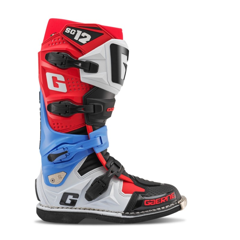 Buty cross/enduro Gaerne SG-12 Realm czerwone/niebieskie/białe/czarne rozmiar 45