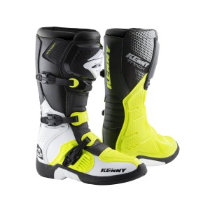 Buty cross/enduro Kenny Racing model Track biały/czarny/żółty fluo rozmiar 41