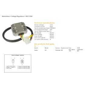 Regulator napięcia Honda NX 650 Dominator '88-'91 (SH532B) | Sklep online
