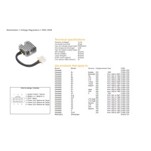 Regulator napięcia Kawasaki SH530-12 (21066-1030) - Sklep Moto