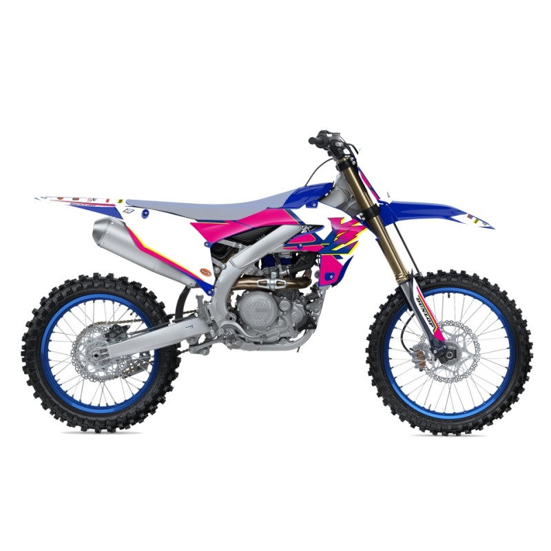Komplet naklejek (oklein) retro do Yamaha YZ 250F '23-'24; YZ 450F '23-'24