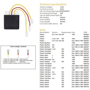 Regulator napięcia Polaris 250/300/350/400 OEM-4060087, 4060193 ESR952