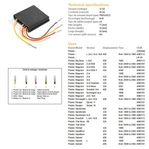 Regulator napięcia Polaris 325/335/400/425 '98-'02 (OEM 4060191) (ESR956)