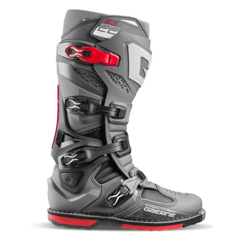 Buty cross/enduro Gaerne SG-22 antracyt/czarny/czerwony - rozmiar 45