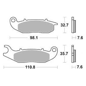 Klocki hamulcowe SBS KH465 Carbon Tech do AJP PR3/PR4/PR5, Derbi Terra/City Cross 125, Honda CRF 250L/M/R