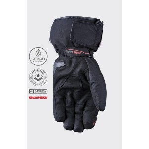 FIVE GLOVES RĘKAWICE TEKSTYLNE WFX4 WP (WATERPROOF) - CZARNE, ROZMIAR 10