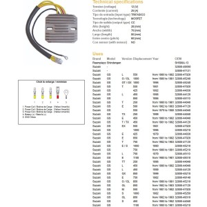 Regulator napięcia do Suzuki GS i GSX - ESR100, ESR090