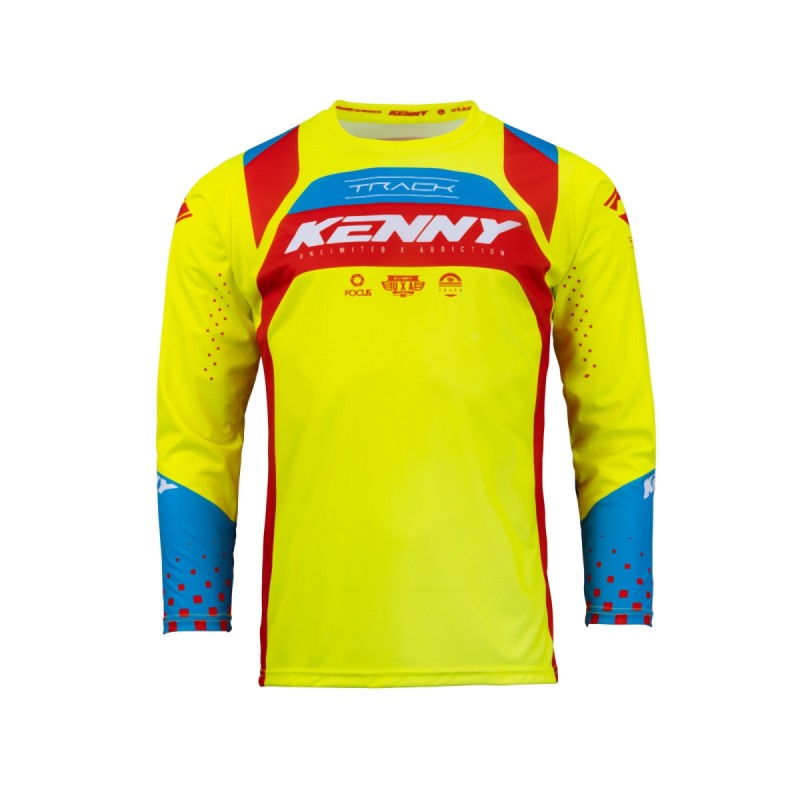 Kenny Racing Koszulka Cross/Enduro Track Kid/Junior 3/4l Neon Yellow/Red Rozmiar XXXXS