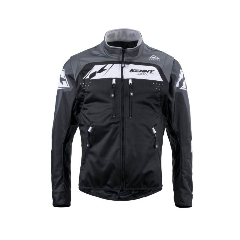 Kurtka adventure/enduro Kenny Racing Softshell Grey czarny/szary/biały XL