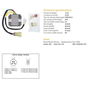 Regulator napięcia Honda XRV 750 Africa Twin '92 (31600-MV1-941) - Sklep Moto