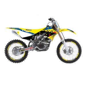 BLACKBIRD Komplet Naklejek (Oklein) Suzuki RMZ 250 '04-'06 Dream 5 Kolor Niebieski Żółty Czarny