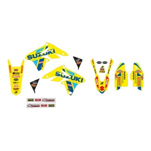 Naklejki okleinowe do Suzuki RMZ 250 \'10-\'18 - Komplet naklejek REPLICA SUZUKI KSRT RESTYLE 22