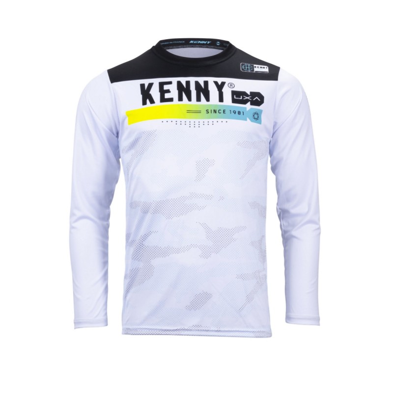 Koszulka rowerowa Kenny Racing Elite Camo White - rozmiar S