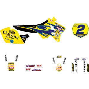 Komplet naklejek (oklein) Suzuki RM 125/250 '01-'24 Replica Team Suzuki 2001