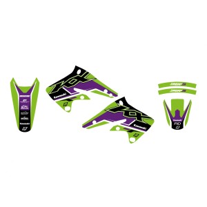 BLACKBIRD KOMPLET NAKLEJEK (OKLEIN) KAWASAKI KX 250F '04-'05 DREAM 5 KOLOR ZIELONY CZARNY