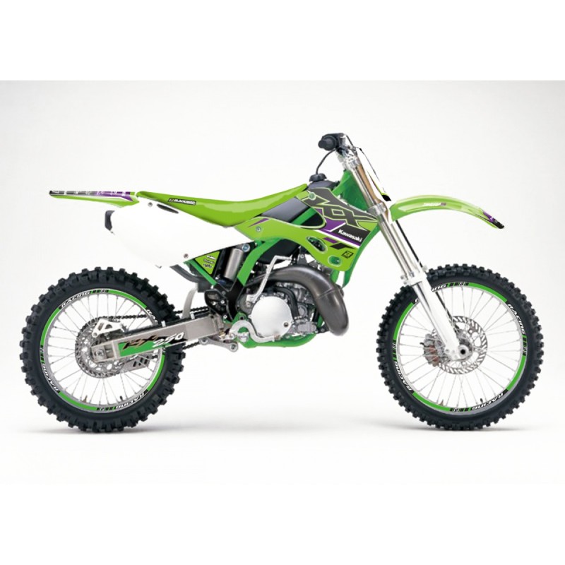Blackbird Komplet Naklejek (Oklein) Kawasaki KX 125/250 '99-'02 Dream 5 Zielony Czarny