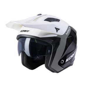 Kenny Racing Kask Otwarty Jet Model Miles Graphic White/Grey Biały/Szary/Czarny Rozmiar S