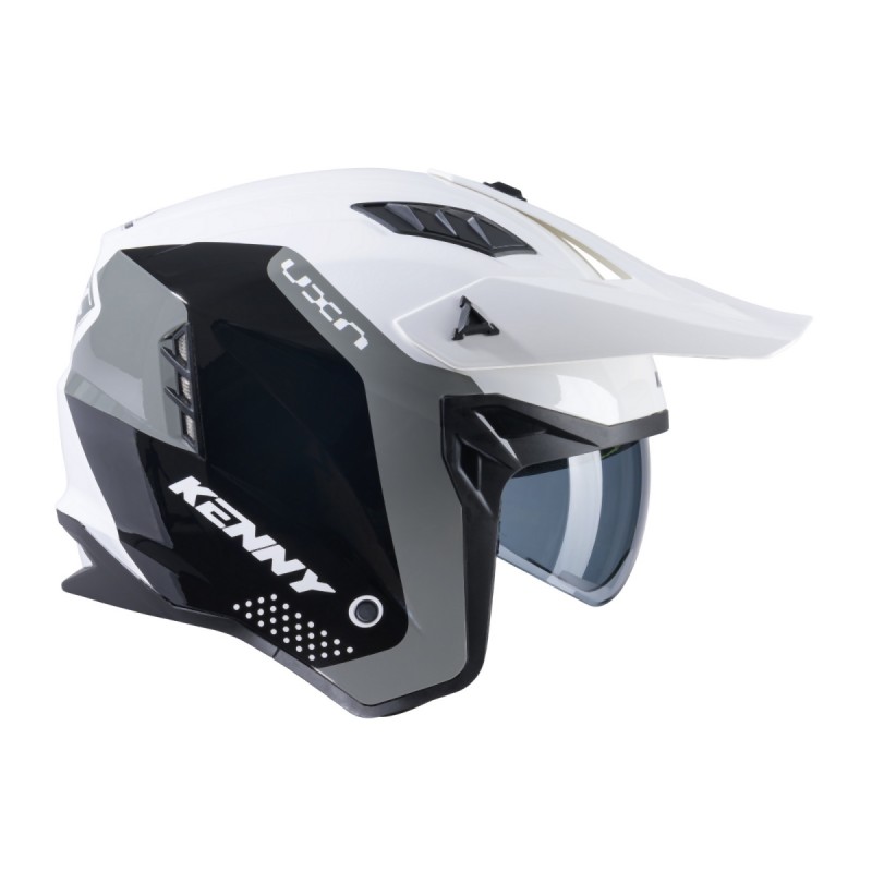 Kenny Racing Kask Otwarty Jet Model Miles Graphic White/Grey Biały/Szary/Czarny Rozmiar M
