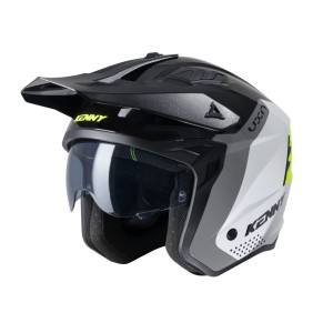 Kenny Racing Kask Otwarty Jet Model Miles Graphic Black/Neon Yellow Biały/Szary/Czarny/Żółty Fluo Rozmiar M