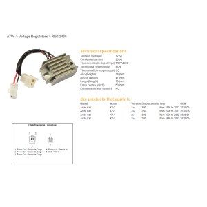 Regulator napięcia Arctic Cat 250/300 '98-'03 (3530-014)