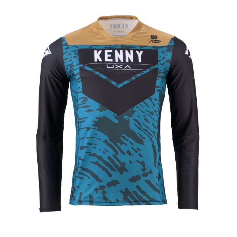 Koszulka cross/enduro KENNY RACING MODEL PERFORMANCE Stone Blue - niebieski/szary/czarny S