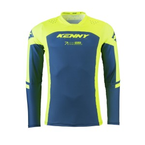 Koszulka cross/enduro Kenny Racing Performance Solid Neon Yellow niebiesko-żółta XXXL