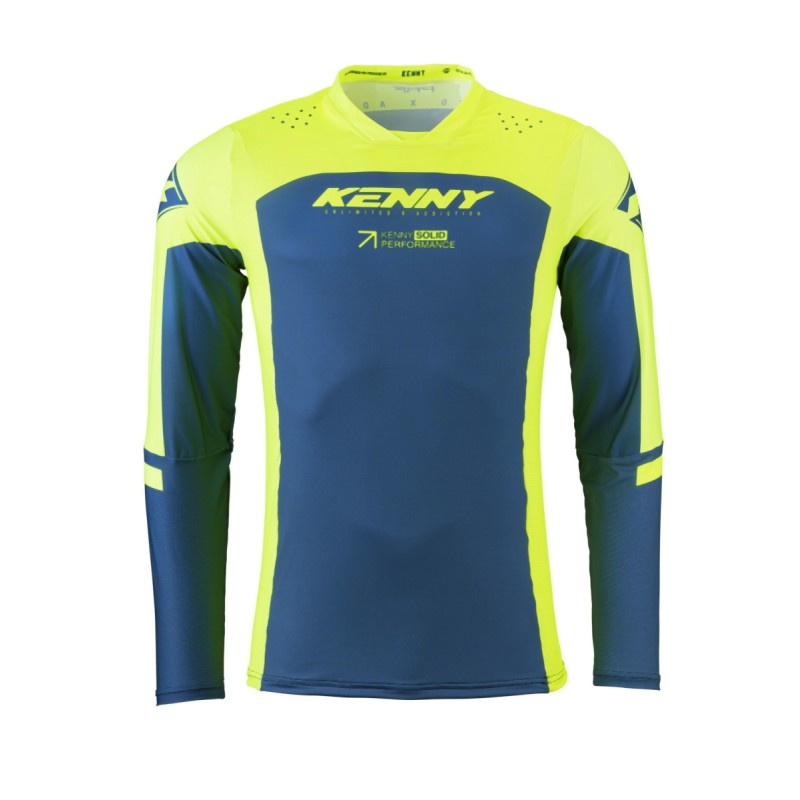 Koszulka cross/enduro Kenny Racing Performance Solid Neon Yellow niebiesko-żółta XXXL
