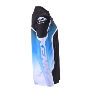Koszulka cross/enduro Kenny Racing Track Focus czarno-biała-niebieska rozmiar L