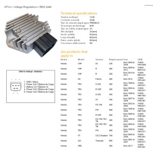 Regulator napięcia Honda TRX 350FE/FM/TE/TM '00-06; TRX 400FW '95-'03; TRX 450 Foreman '98-'14