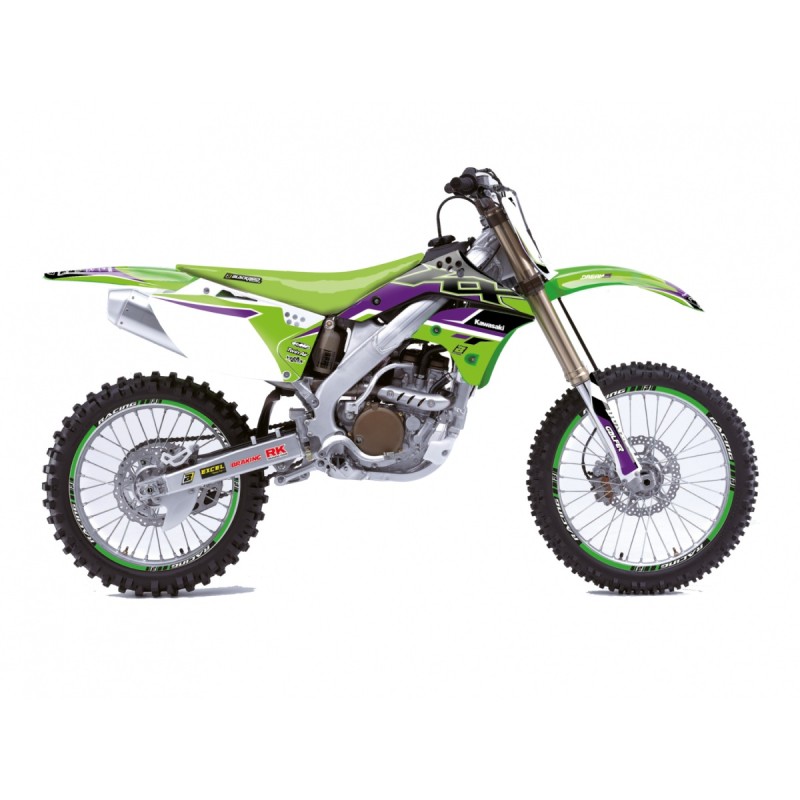 Komplet Naklejek (Oklein) Kawasaki KX 250F '06-'08 Dream 5 Zielony Czarny
