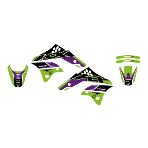 Komplet Naklejek (Oklein) Kawasaki KX 250F '06-'08 Dream 5 Zielony Czarny