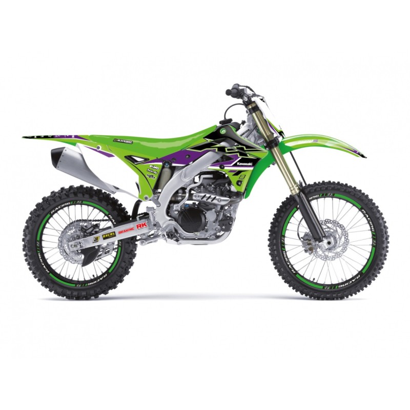BLACKBIRD KOMPLET NAKLEJEK (OKLEIN) KAWASAKI KX 450F '12-'15 DREAM 5 KOLOR ZIELONY CZARNY